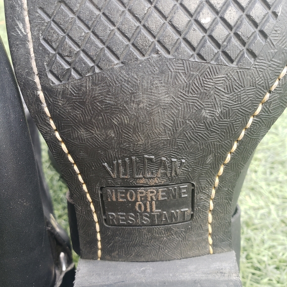 SOLD Vulcan Harness Boots Men’s 13  Black Leather Motorcycle Biker Oil-Resistant - Picture 5 of 6